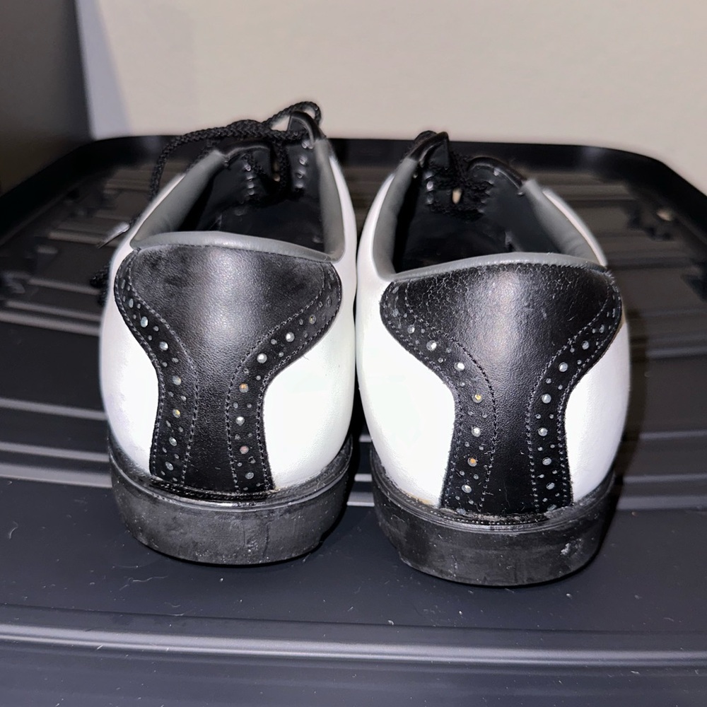 Vintage FootJoy Oxford Lace Up Golf Shoes, Black White Mens 12M - Picture 5 of 14